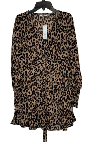 Francesca's Mi Ami Womens Slip Dress Size XXS Brown Leopard Cheetah‎ Print New thumbnail 1