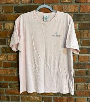 Simply Southern Collection womens nurse life graphic short sleeve t-shirt pink L thumbnail 1