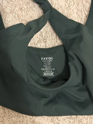 dark green pavoi workout top Size M thumbnail 2