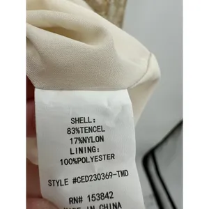Melloday Tan Floral Smocked Waist Ruffle Strap Tiered Midi Dress S Cottagecore thumbnail 8