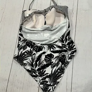 Old navy black and white halter bathing suit nwt thumbnail 4