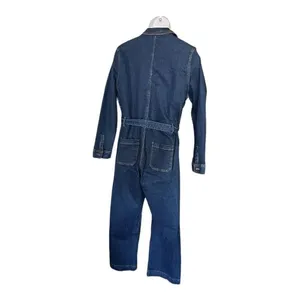 Womens Joanie Clothing MacDougal Indigo Denim Jean LS Jumpsuit Boilersuit Sz 14 thumbnail 7
