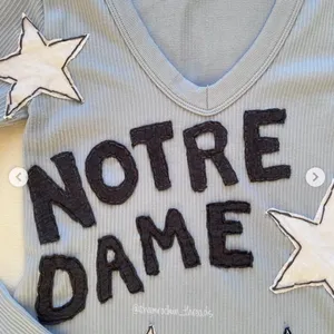 Blue Notre Dame Star long sleeve thumbnail 3