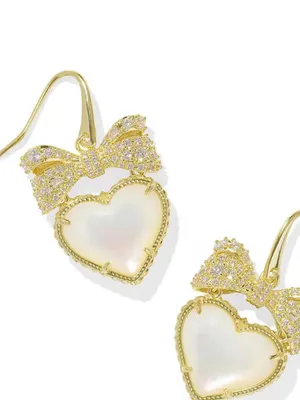 Kendra Scott Haisley Heart Drop Earrings Gold And Ivory Mother Of Pearl thumbnail 9