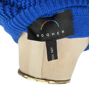 Bogner Vintage Sweater Ribbed‎ Knit Cotton Acrylic Blend Blue Size US 10 thumbnail 9