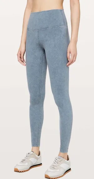 LULULEMON Wunder Under In Washed Moon‎ Blue Size 4 thumbnail 1