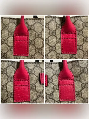 Gucci PVC GG Supreme Tote with Pink Leather Handles thumbnail 8