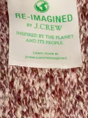 J.Crew Re-Imagined Marled Knit Balloon Sleeve Sweater Burgundy Pink S thumbnail 10