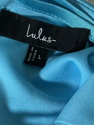 Lulus Blue Turquoise Maxi Dress Women’s Size L Long Formal Wedding Guest Summer. thumbnail 7