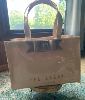 Ted Baker London nude medium PVC Icon bow tote bag thumbnail 14
