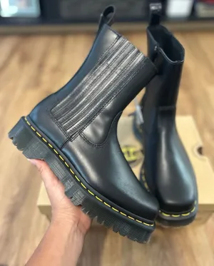 DR MARTENS Amaayah Lo black leather zippered boots shoes women’s 8 new thumbnail 8