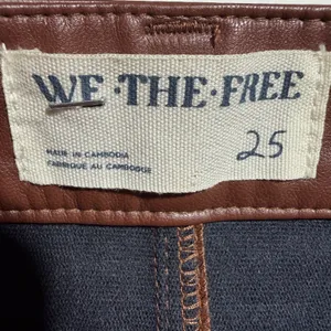 Free People Wynne Vegan‎ Mini Skirt Womens 25 Brown Moto Edgy Indie Boho Western thumbnail 5