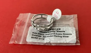 Bomb Party RBP5529 “Hopelessly Yours” Cubic Zirconia on .925 SSS Sz 11 Ring NWT thumbnail 5