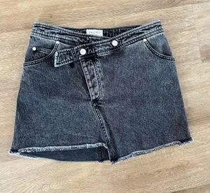 Pilcro Moto Wrap Denim Mini Skirt Jean thumbnail 1