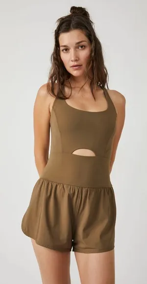 Free People Movement Righteous Runsie - Tea Leaves thumbnail 1