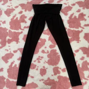 Black High-Waisted Sculpting Leggings | Ultra-Flattering Soft Stretch | Minimalist Aesthetic XS/S ✨ thumbnail 3
