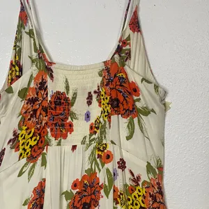 Free People Cream Floral Mini Dress Size M thumbnail 10