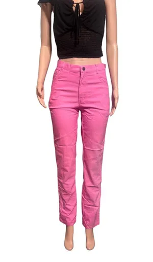 Comfort fit Women's pink high waist straight leg pant size L,XL thumbnail 2