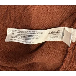Free People Fall Rust Orange Brown Embroidered V-Neck Spaghetti Strap Cami Top M thumbnail 6