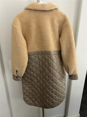Everlane Quilted Teddy Coat Sherpa Puff Coat Small $175 thumbnail 5