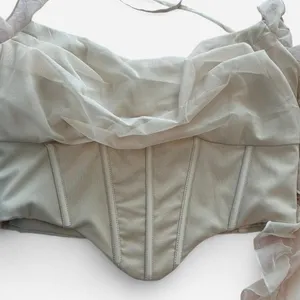 Oh Polly Romantic Ruffle Corset Crop Top Size 4 Coquette Balletcore thumbnail 7