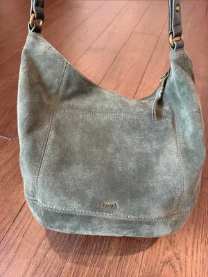 The Sak Sequoia Suede Hobo Bag in Moss Green - C11-686 thumbnail 2