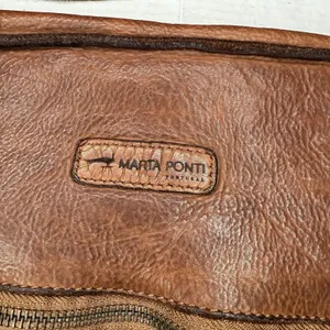 Marta Ponti Brown Woven Soft Leather Shoulder‎ Bag Boho Italian Style Satchel thumbnail 5