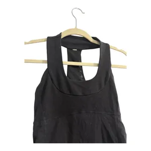 Lululemon Black Mesh Racerback Tank Top Size 4 thumbnail 2