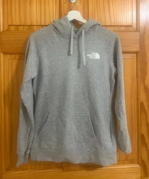 The North Face Grey Size Small Hooded Logo Sweatshirt thumbnail 1