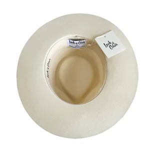 Lack of Color Beverly Ivory 100% Wool Wide Brimmed Fedora Hat Size Medium NWT thumbnail 4