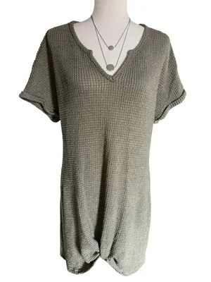Cupshe Notched Neck Short Sleeve Cover-Up Dress thumbnail 2