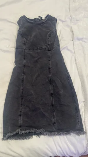 Black Jean dress thumbnail 1