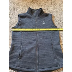 Kate Lord Pinehurst Gray Quilted Full Zip Golf Vest Size Large thumbnail 5