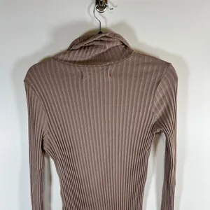 Free People Beach Ribbed Turtleneck Top Mauve Brown Long Sleeve‎ Knit Tunic LG thumbnail 8
