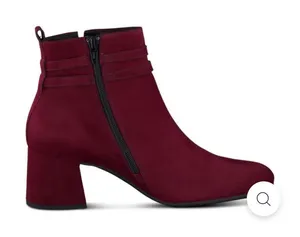 Paul Green Sydney‎ Women's Ankle Bootie US 7 UK 5 Burgundy Austria Red Suede thumbnail 1