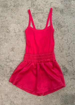 Pink Athletic Romper thumbnail 1