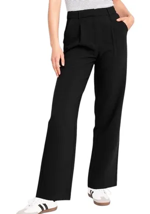 New Old Navy Extra High Rise Taylor Wide Leg Trousers Pants Black Size Large thumbnail 1