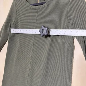 Vineyard Vines‎ Dark Sage Ottoman Shift Sheath Dress Crewneck 3/4 Sleeves thumbnail 4