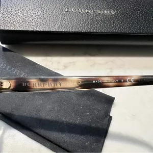 Burberry Tan Brown Eyeglass Frame & Case EUC thumbnail 5