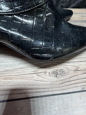 Kelly & Katie Paten Leather Faux Alligator Booties Size 8 thumbnail 3
