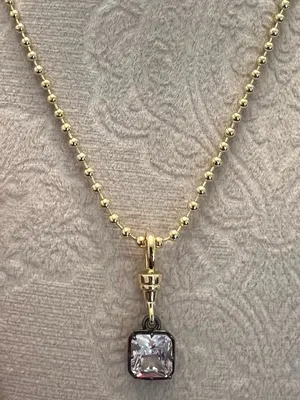 Revolve x Adina Eden Square Encased Statement Necklace Charm thumbnail 7
