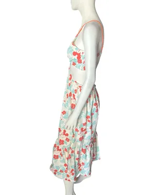 Pat Pat Matching Family Disney Dress Cream/Turquoise/Orange Size S NWT IN PKG thumbnail 7
