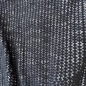 Ann Taylor Zigzag Textured Knit Front Zip Dress Womens 6 Fit & Flare Black White thumbnail 8