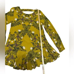 Free People Smooth Talker Tunic Top Womens S Mini Dress‎ Boho Floral Open Back thumbnail 7