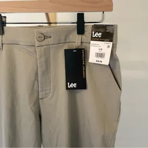Lee Women's Straight Leg Pants Mushroom Tan Green 8‎ Medium thumbnail 2