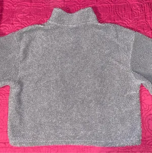 H&M Divided Grey Sherpa Quarter-Zip Pullover thumbnail 3