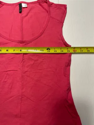 Bright Pink Scoop Neck Sleeveless Top Divided H&M Women Sz 8 Y2K thumbnail 3