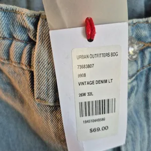 BDG Womens Cargo Jeans Light Wash Skate Utility Denim 26W 32L thumbnail 6