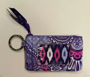 Vera Bradley | Lilac Tapestry, zip ID case.  thumbnail 1