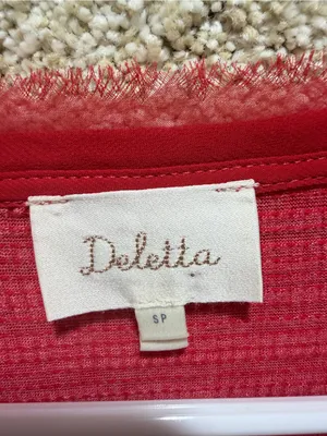 Anthropologie deletta baby doll top long sleeve marled ruffles feminine boho S thumbnail 8